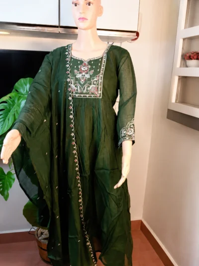 SEMI CHANDERI SILK 3-PIECE SET-LYK 7107