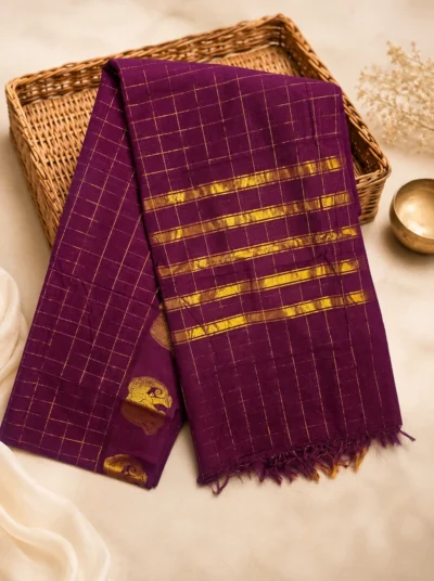 Narayanpet Check Saree-LYK 7185