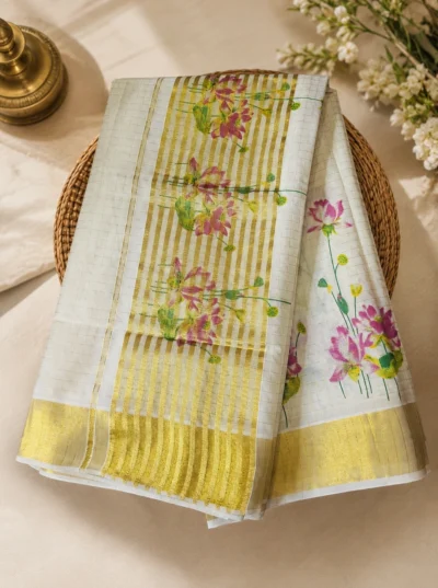 Lotus Grace Kerala Saree-LYK 7180