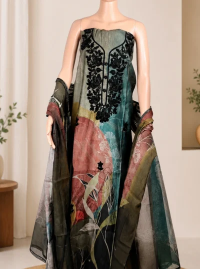 Kasana Muslin Floral Elegance Salwar Suit- LYK 7176