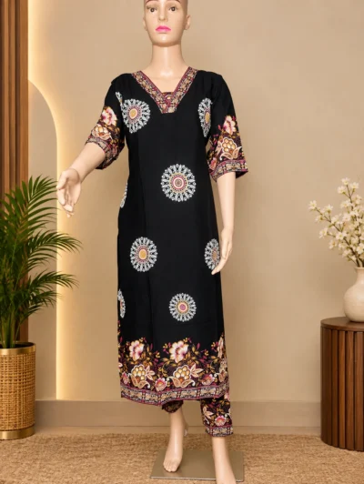Rayon Kurti Set with Lining-LYK 7216